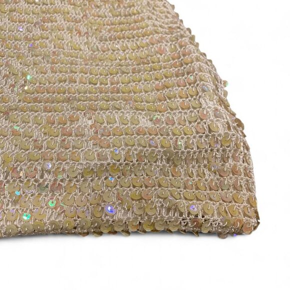 NWOT 2000s cream iridescent crochet sequin bag - Picture 2 of 4